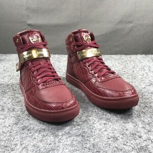 Phat Farm Shoes Mens Size 12 Red Croc Embossed High Top Strap Sneakers 617746RR9